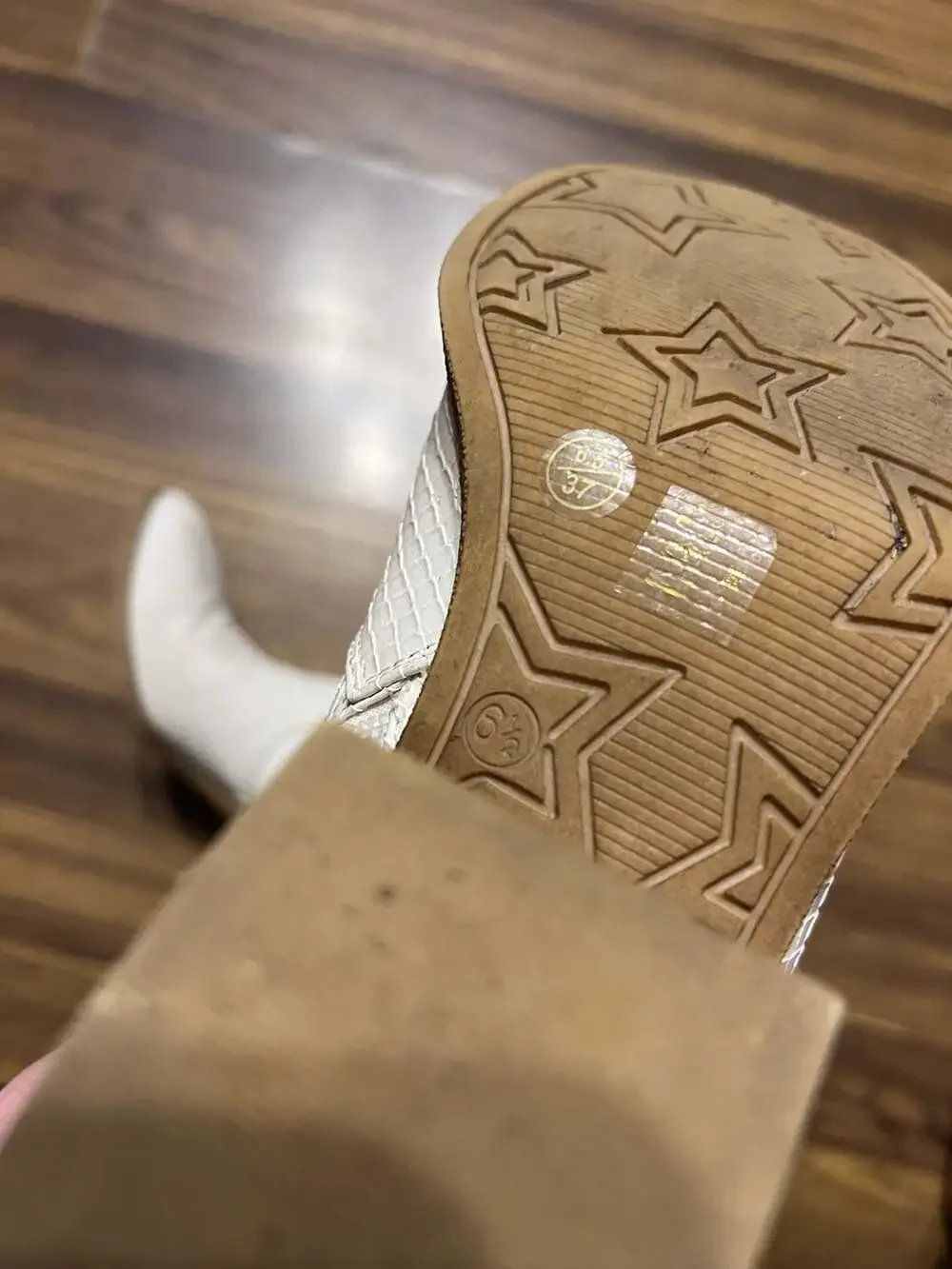 Dirty Laundry Unite White Snake Embossed Block Heel Western Ankle Boots
